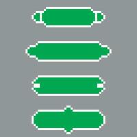 pixel banner or button blank set vector