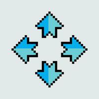 pixel arrow cursor game vector