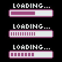 pixel loading bar indicator vector