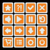 píxel icono juego conjunto vector