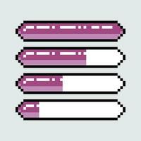 pixel life bar indicator game set vector