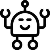 esta icono o logo robots icono o otro dónde eso explica el tecnológico y cosa resultados ese lata ayuda humano trabajo o como para niños juguetes o otro y ser usado para web, diseño vector