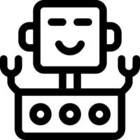 esta icono o logo robots icono o otro dónde eso explica el tecnológico y cosa resultados ese lata ayuda humano trabajo o como para niños juguetes o otro y ser usado para web, diseño vector