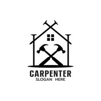 Carpenter Logo template Vector illustration