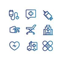 Medical icons vector