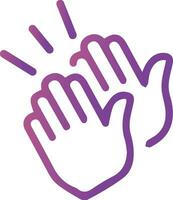 clapping hand icon vector