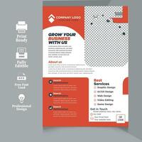 business brochure flyer design layout template in A4 size, with blur background, vector eps10