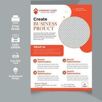 business brochure flyer design layout template in A4 size, with blur background, vector eps10