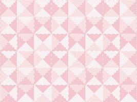 Seamless soft pink pattern of triangles, lace, guipure vector