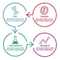 negocio datos visualización. proceso cuadro. resumen elementos de grafico, diagrama con pasos, opciones, partes o procesos. vector negocio modelo para presentación. creativo concepto para infografía
