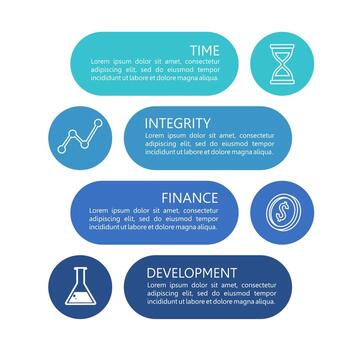 negocio datos visualización. proceso cuadro. resumen elementos de grafico, diagrama con pasos, opciones, partes o procesos. vector negocio modelo para presentación. creativo concepto para infografía