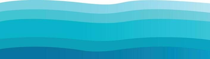 Abstract blue ocean waves background vector. Abstract sea waves background in a flat design style vector