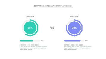 Progreso reporte comparación infografía diseño modelo vector