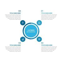 Circular Layout Round Infographic Design Template with 4 Options vector