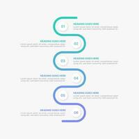 Circle Round Wave Infographic Design Template with Six Options vector