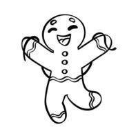 Gingerbread man cookies. Vector illustration on a white background