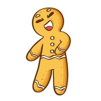 Gingerbread man cookies. Vector illustration on a white background