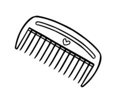A comb for pets. Pet grooming. Doodle style hand drawn. Vector illustration.