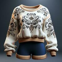 AI generated 3d model of girl's sweater photo