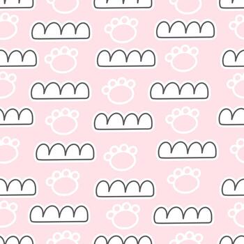 sin costura modelo con resumen decoración elementos. plano sencillo vector. mano dibujo. diseño para tela, textil, envoltura, impresión vector