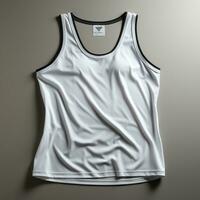 AI generated 3D model of men's singlet shirt photo