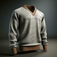 ai generado 3d modelo de de los hombres suéter foto