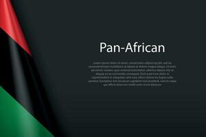 flag of Pan-African, Ethnic group, isolated on background with copyspace vector