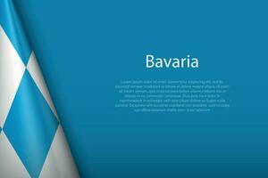 flag Bavaria, state of Germany, isolated on background with copyspace vector