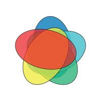 intersection of five sets venn diagram vector