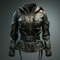 AI generated 3d model of women's jacket photo