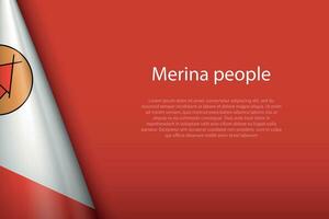 flag of Merina people, Ethnic group, isolated on background with copyspace vector