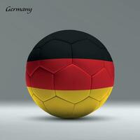 3d realista fútbol pelota yo con bandera de Alemania en estudio antecedentes vector