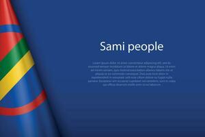 flag of Sami people, Ethnic group, isolated on background with copyspace vector