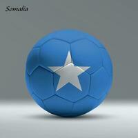 3d realista fútbol pelota yo con bandera de Somalia en estudio antecedentes vector