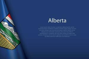 bandera alberta, estado de Canadá, aislado en antecedentes con copyspace vector