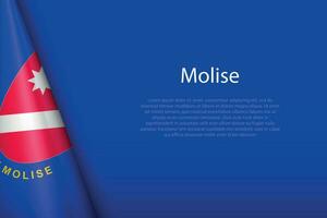 flag Molise, region of Italy, isolated on background with copyspace vector