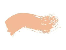 Color of the Year 2024 peach fuzz sample Vector paint brush spot Hand painted trendy color background Ink scribble dab clipart