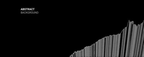 fluido puntos partículas ola modelo trama de semitonos curva forma aislado en negro antecedentes. vector en concepto de tecnología, ciencia, y moderno.