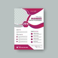 Modern minimalist business flyer design template vector