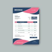 Modern tax form or invoice design template pro vector. vector