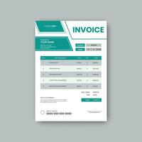 Modern creative bill form or invoice design template. vector