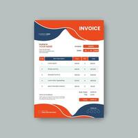 Modern creative business invoice design template. vector