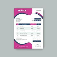 Corporate unique business invoice design template vector