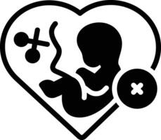 solid icon for abortion vector