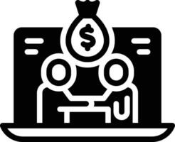 solid icon for affiliation vector