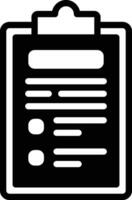 solid icon for assessment vector
