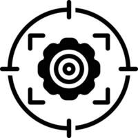 solid icon for scope target vector