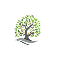 family tree logo template vector