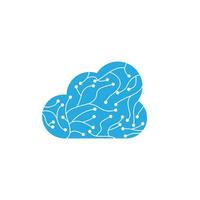 nube modelo icono ilustración vector