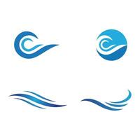 Water wave icon vector